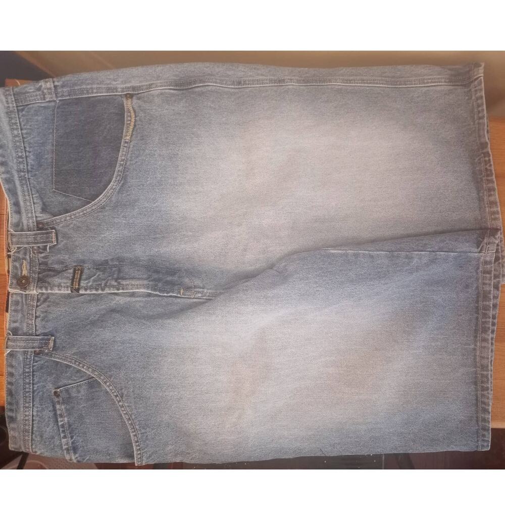 Marithe Francois Girbaud Relaxed Fit Comfort Denim Blue Jean Shorts Size 40